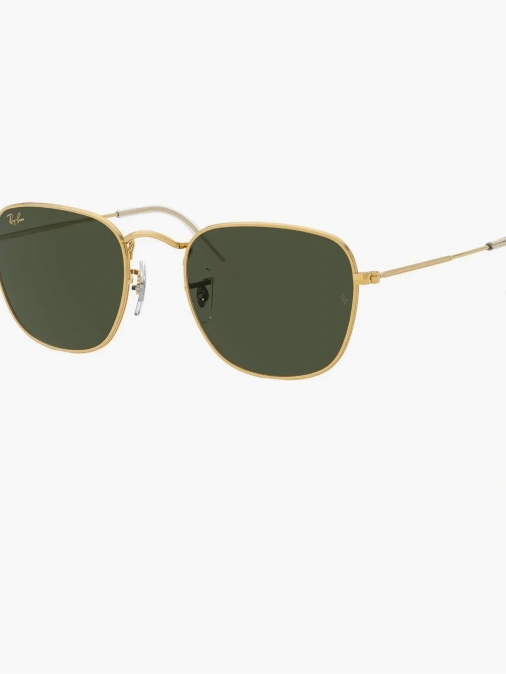 Ray-Ban Gold Frame Sunglasses with Dark Green Lenses